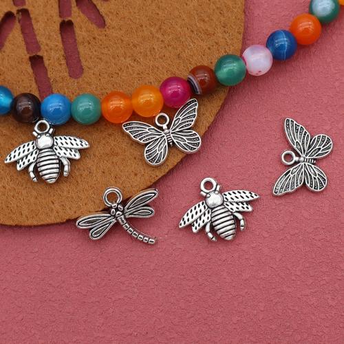 Zinc Alloy Animal Pendants Insect silver color plated DIY silver color Sold By Bag