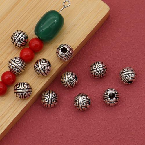 Zinc Alloy Spacer Beads silver color plated DIY antique silver color Sold By Bag