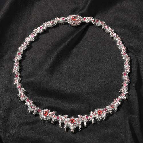 Messing Halskæde, forgyldt, forskellig størrelse for valg & Micro Pave cubic zirconia & for mennesket, Solgt af PC