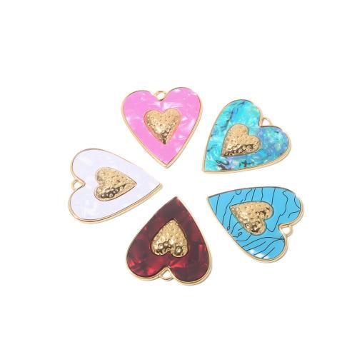 Přívěsky srdce z nerezové oceli, 304 Stainless Steel, á, DIY & smalt, více barev na výběr, Prodáno By PC