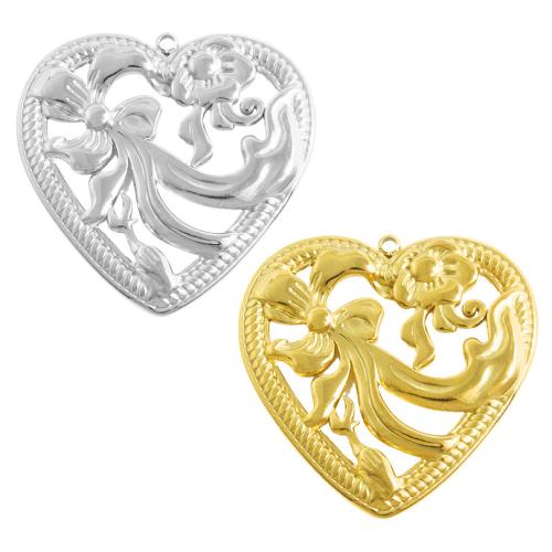 Přívěsky srdce z nerezové oceli, 304 Stainless Steel, á, DIY & dutý, více barev na výběr, 10PC/Bag, Prodáno By Bag