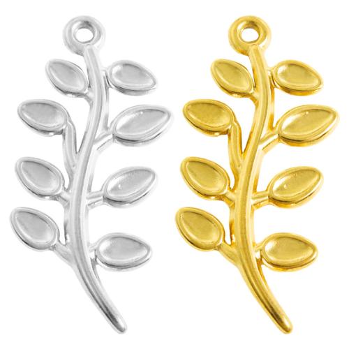 Stainless Steel Pendant Setting 304 Stainless Steel Leaf plated DIY Sold By Bag