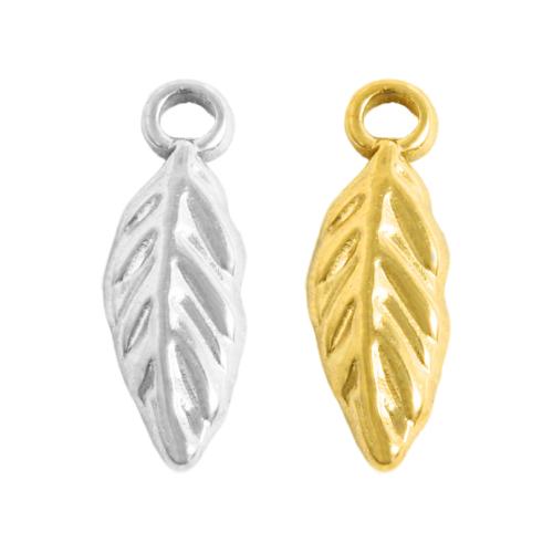 Stainless Steel Pendants 304 Stainless Steel Leaf plated DIY Sold By Bag