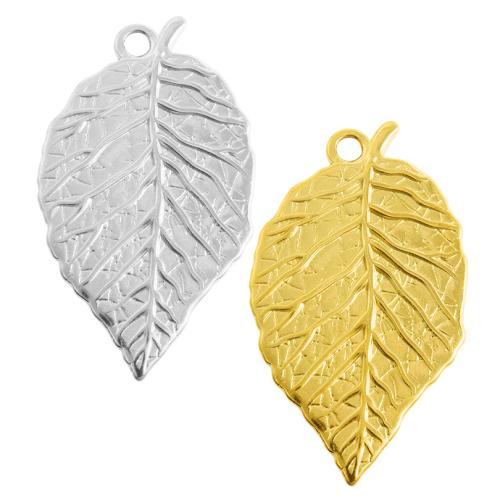 Stainless Steel Pendants 304 Stainless Steel Leaf plated DIY Sold By Bag