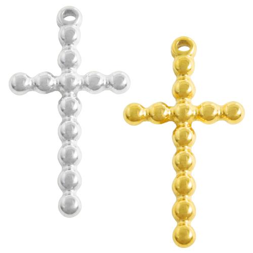 Nerezová ocel Cross Přívěsky, 304 Stainless Steel, Kříž, DIY, více barev na výběr, 10PC/Bag, Prodáno By Bag