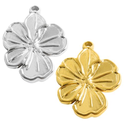 Stainless Steel Flower Pendant 304 Stainless Steel plated DIY Sold By Bag