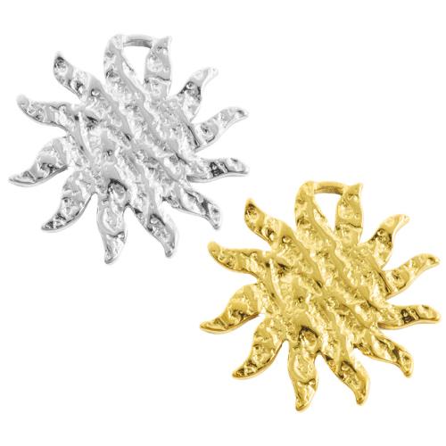 Stainless Steel Pendants 304 Stainless Steel Sun plated DIY Sold By Bag