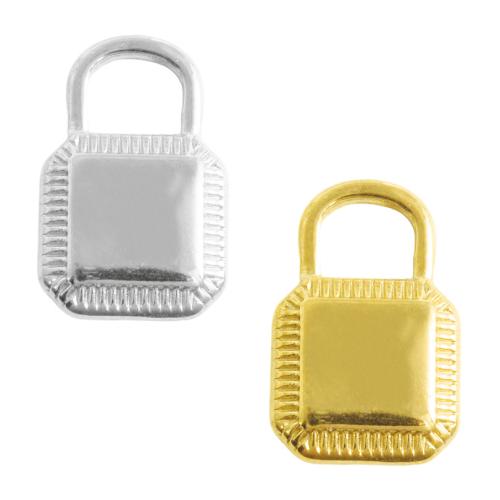 Stainless Steel Pendants 304 Stainless Steel Lock plated DIY Sold By Bag