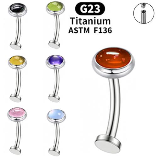 Titanium Alloy Belly Ring Unisex & with cubic zirconia Sold By PC