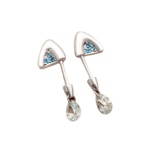 Titantium acciaio orecchino piercing, with ottone, placcato color oro, gioielli di moda & Micro spianare cubic zirconia, nessuno, Venduto da PC