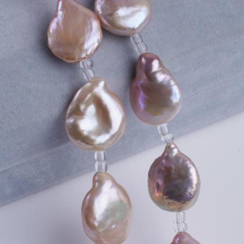 Cultured Baroque Freshwater Pearl Beads DIY purple 13-14mm Sold Per 18 Strand