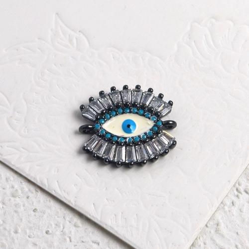 Cubic Zirconia Micro Pave Latão Connector, cobre, with resina, banhado, DIY & micro pavimento em zircônia cúbica, Mais cores pare escolha, 17x18mm, vendido por PC