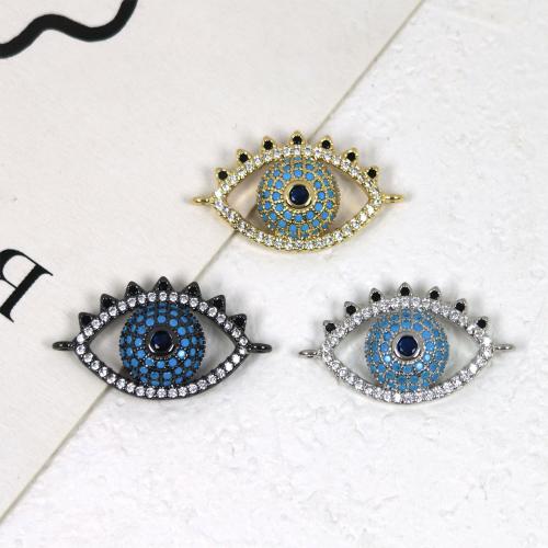 Cubic Zirconia Micro Pave Latão Connector, cobre, banhado, DIY & micro pavimento em zircônia cúbica, Mais cores pare escolha, vendido por PC