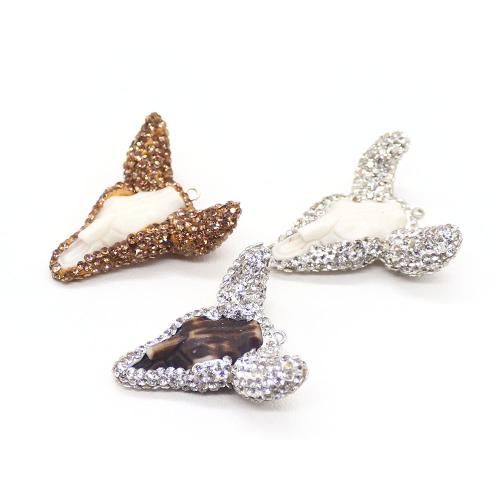 Resin Pendant with Zinc Alloy plated DIY & with rhinestone Sold By PC