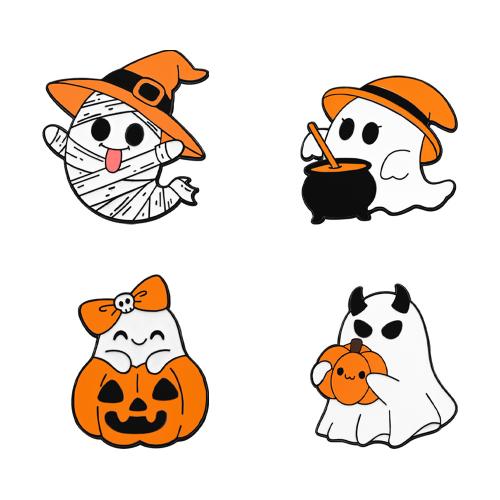 Zinc Alloy Brooch plated Halloween Design & Unisex & enamel black Sold By PC