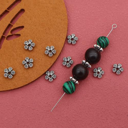 Zinc Alloy Spacer Beads silver color plated DIY antique silver color Inner Approx 1mm Sold By Bag