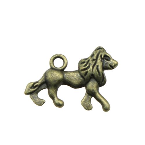 Zinc Alloy Animal Pendants Dog plated DIY antique bronze color Sold By Bag