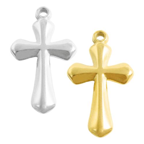 Nerezová ocel Cross Přívěsky, 304 Stainless Steel, Kříž, DIY, více barev na výběr, 10PC/Bag, Prodáno By Bag