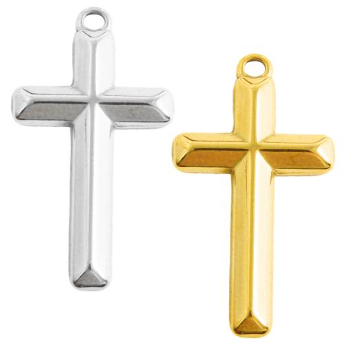 Nerezová ocel Cross Přívěsky, 304 Stainless Steel, Kříž, DIY, více barev na výběr, 10PC/Bag, Prodáno By Bag