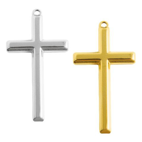 Nerezová ocel Cross Přívěsky, 304 Stainless Steel, Kříž, DIY, více barev na výběr, 10PC/Bag, Prodáno By Bag
