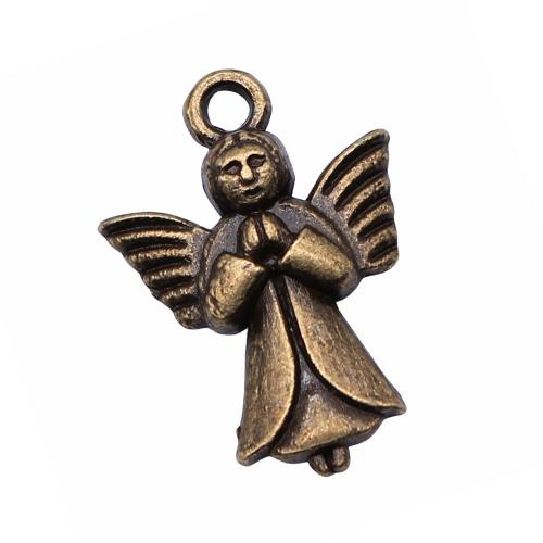 Zinc Alloy Pendants Angel plated DIY antique bronze color Sold By Bag