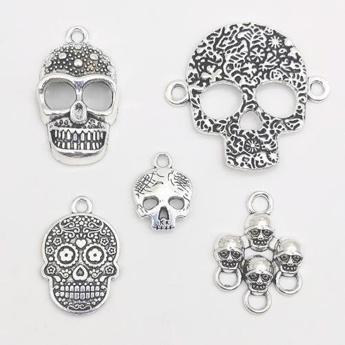 Pendentifs crâne en alliage de zinc, crane, Placage, DIY & styles différents pour le choix, Vendu par PC