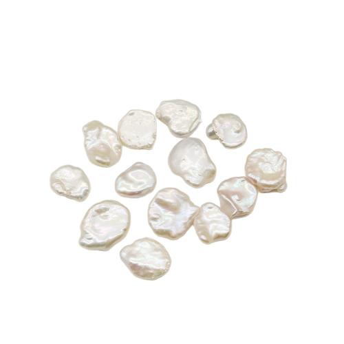 Cultured No Hole Freshwater Pearl Beads Baroque DIY white 14-18mm Sold By PC