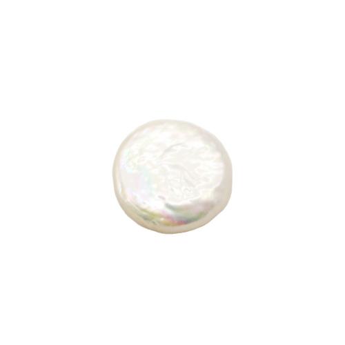 Cultured No Hole Freshwater Pearl Beads Button DIY white 11mm Sold By PC