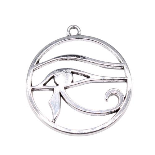 Zinc Alloy Pendants Round plated DIY & hollow Sold By PC