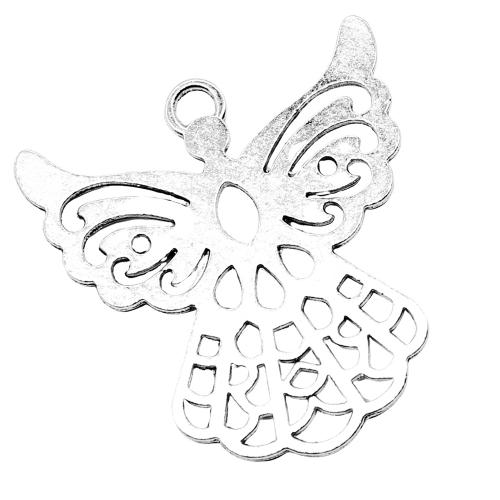 Zinc Alloy Animal Pendants Angel plated DIY & hollow antique silver color Sold By PC