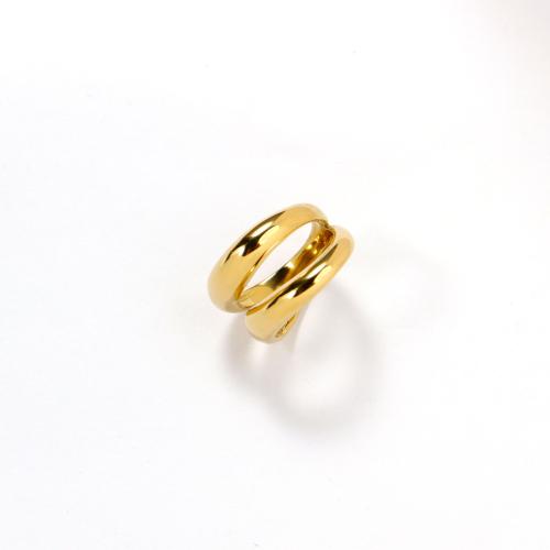 Ring Finger ze stali nierdzewnej, Stal nierdzewna 304, Powlekane, różnej wielkości do wyboru & dla kobiety & pusty, złoty, sprzedane przez PC