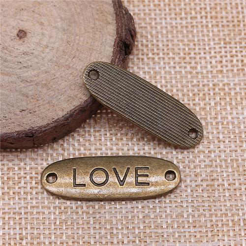 Zinco-Alloy-Connettore, lega in zinco, placcato, DIY, color bronzo antico, 34x11mm, 10PC/borsa, Venduto da borsa