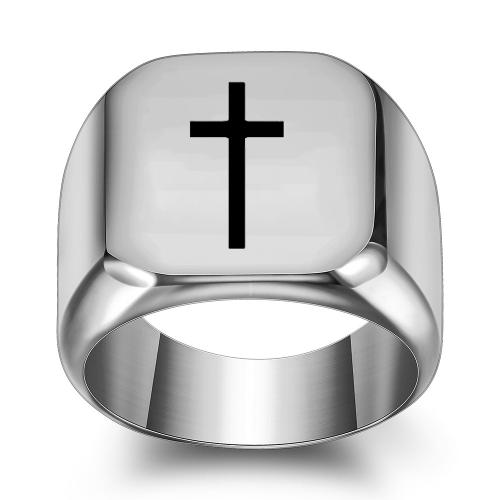 Ring Finger ze stali nierdzewnej, Stal nierdzewna 304, Platerowane w kolorze złota, biżuteria moda & wzór lasera, dostępnych więcej kolorów, sprzedane przez PC