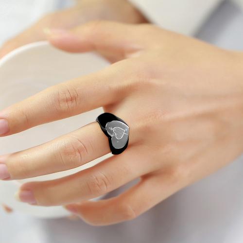 Ring Finger ze stali nierdzewnej, Stal nierdzewna 304, Platerowane w kolorze złota, biżuteria moda & wzór lasera, dostępnych więcej kolorów, sprzedane przez PC