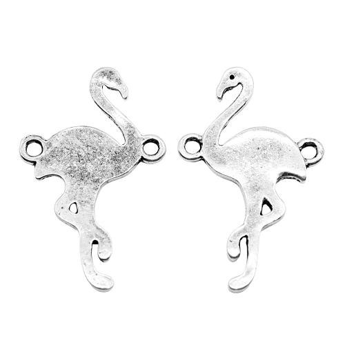 Animal Zinc Alloy Connector Bird plated DIY antique silver color Sold By Bag