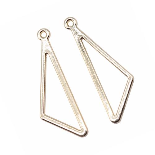 Pendentifs en alliage de zinc, triangle, Placage, DIY, 10PC/sac, Vendu par sac