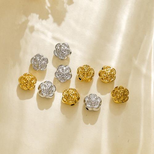 Acciaio inossidabile del pendente del fiore, 304 acciaio inox, Rose, placcato, DIY, nessuno, 10PC/borsa, Venduto da borsa