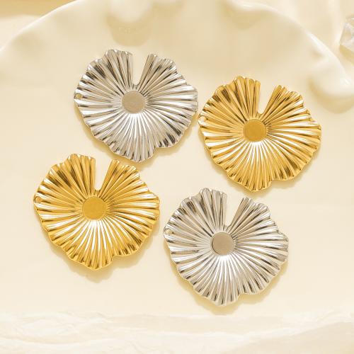 Stainless Steel Pendants 304 Stainless Steel Lotus Leaf plated DIY Sold By Bag