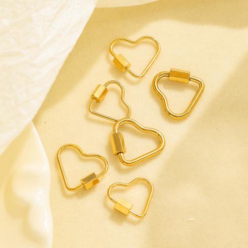 Stainless Steel Heart Pendants 304 Stainless Steel gold color plated DIY gold Sold By Bag
