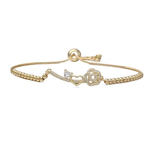 Kubické zirkonie Mikro dláždí mosaz náramek, 18K pozlacené, různé styly pro výběr & micro vydláždit kubické zirkony & pro ženy, Prodáno By PC