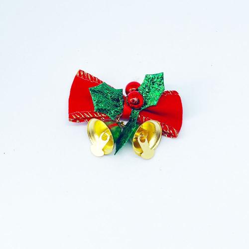 poliestere Decorazione Bowknot, with lega in zinco, Design natalizio & stili diversi per la scelta, 50x40mm, Venduto da PC