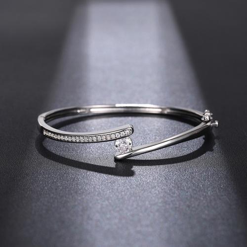 Kubické zirkonie Mikro dláždí mosaz náramek, módní šperky & micro vydláždit kubické zirkony & pro ženy, více barev na výběr, Prodáno By PC