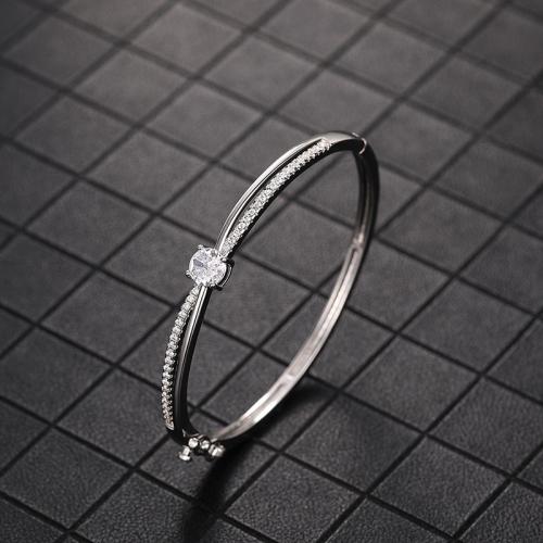 Kubické zirkonie Mikro dláždí mosaz náramek, micro vydláždit kubické zirkony & pro ženy & dutý, více barev na výběr, Prodáno By PC