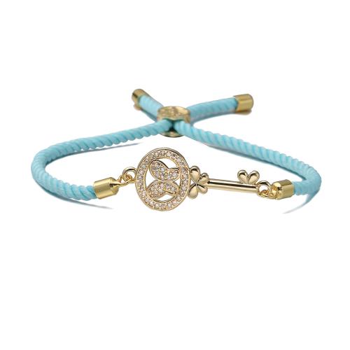 Kubické zirkonie Mikro dláždí mosaz náramek, Klíč, 18K pozlacené, různé styly pro výběr & micro vydláždit kubické zirkony & pro ženy & dutý, Prodáno By PC