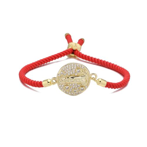 Kubické zirkonie Mikro dláždí mosaz náramek, Panna Marie, 18K pozlacené, různé styly pro výběr & micro vydláždit kubické zirkony & pro ženy, Prodáno By PC