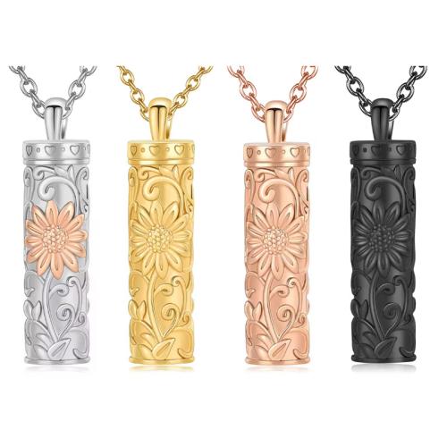 304 Stainless Steel Cinerary Casket Pendant Column plated DIY Sold By PC