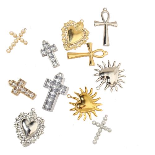 Ciondoli gioielli in acciaio inox, 304 acciaio inox, with perla in plastica, placcato color oro, DIY, nessuno, 3PC/borsa, Venduto da borsa