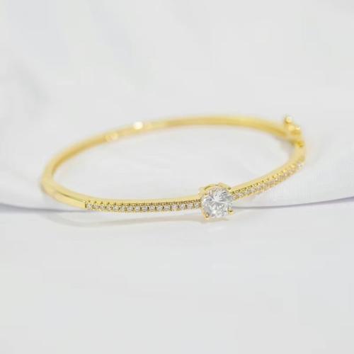 Kubické zirkonie Mikro dláždí mosaz náramek, módní šperky & micro vydláždit kubické zirkony & pro ženy, více barev na výběr, Prodáno By PC