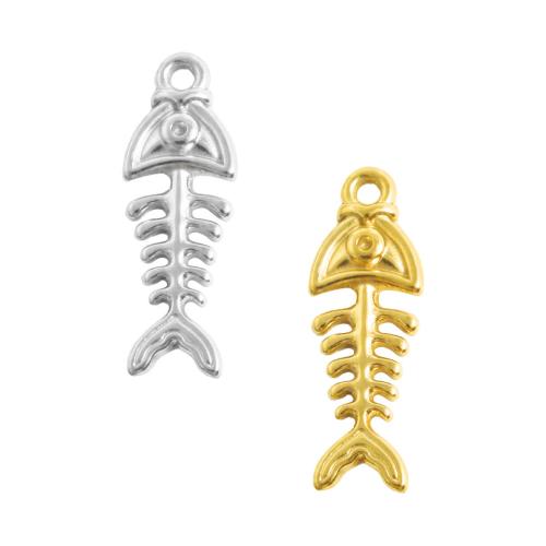 Stainless Steel Pendants 304 Stainless Steel Fish Bone plated DIY Sold By Bag
