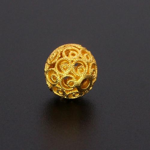 Zinc Alloy Spacer Beads gold color plated DIY & hollow gold Sold By Bag